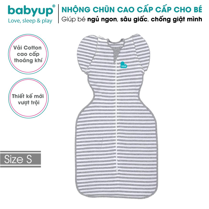 Nhộng chũn cho bé cao cấp Babyup. Giúp bé ngủ ngon, sâu giấc, chống giật mình - Nhộng ngủ Vải cotton co giãn 4 chiều