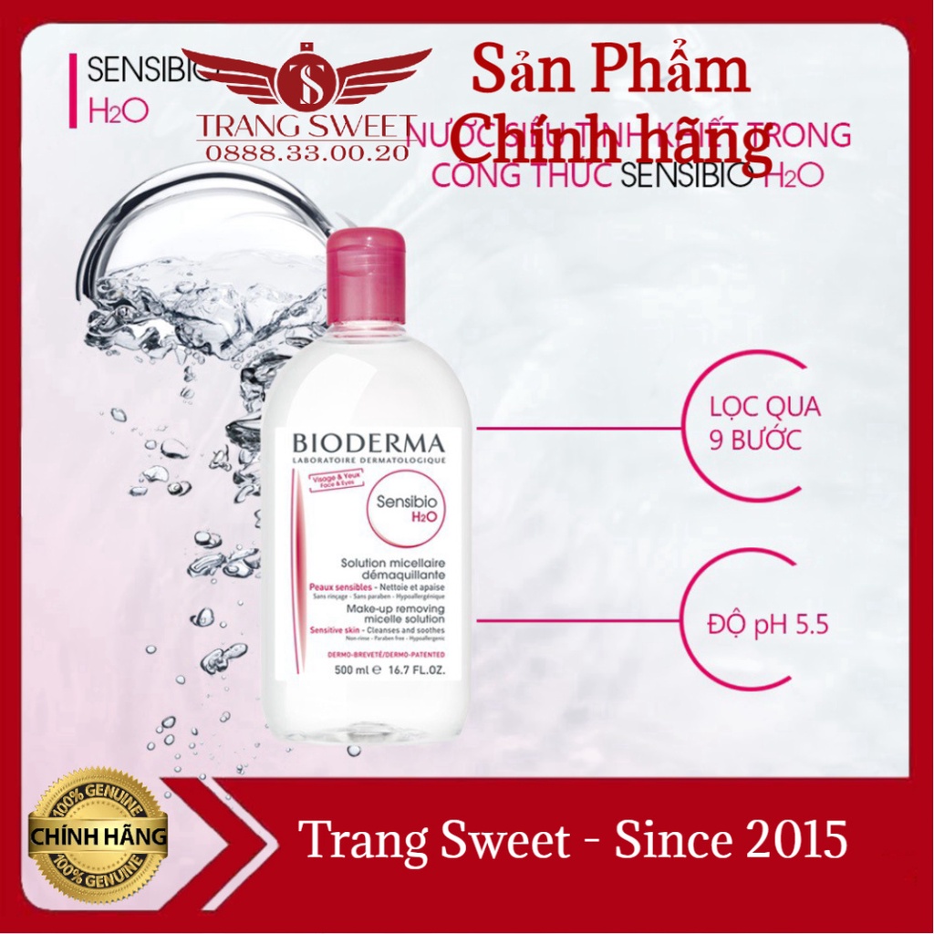 Nước Tẩy Trang Dành Cho Da Nhạy Cảm Bioderma Sensibio H2O Hasaki Sản phẩm chính hãng