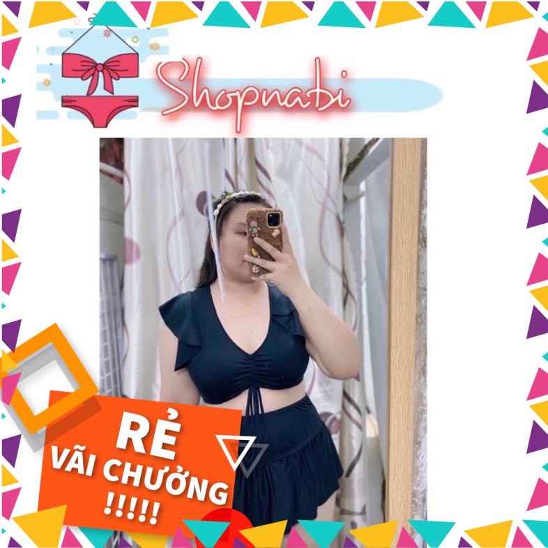 Siêu rẻ Đồ bơi bikini tay ngắn BIGSIZE kín đáo 60-80kg Siêu xinh