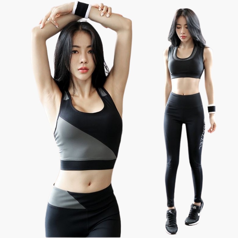 Bộ quần áo tập Gym Yoga, bộ quần áo thể thao nữ AD02 Kèm Mút Ngực Siêu nâng mông, co giãn 4 chiều, thoáng mát