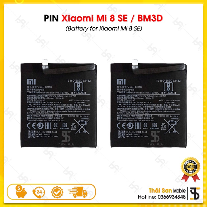 Pin Xiaomi Mi 8 SE / BM3D Dung Lượng Cao - Pin Điện Thoại Xiaomi Mi8 SE Zin Bóc Máy