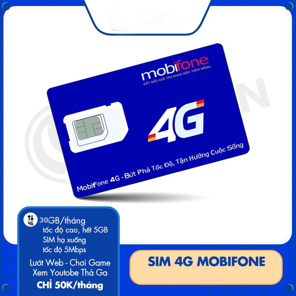 SIM PHÁT WIFI NUÔI FB ZALO MAX BĂNG THÔNG SIM 4G MOBIFONE GÓI DTHN CHỈ 50K/THÁNG DÙNG TOÀN QUỐC