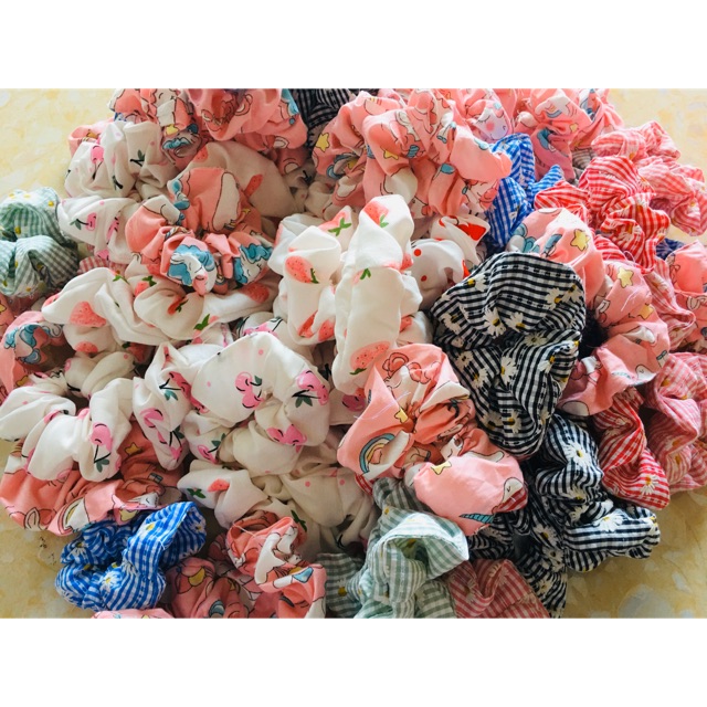 Combo 50 cột tóc scrunchies ( giá sỉ 7k)
