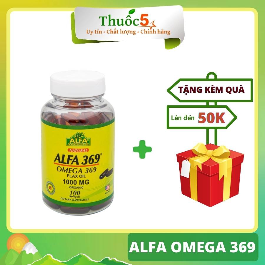 Alfa Omega 369 Viên Uống Bổ Mắt, bổ não Hỗ Trợ Ổn Định Đường Huyết, Tăng Cường Tim Mạch Hộp 100 Viên