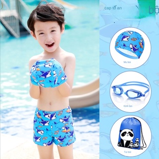 Bộ Đồ Bơi Ba Mảnh Mùa Xuân/ Hồ Bơi Liền Thân Cỡ Vừa Chống Nắng Nhanh Khô Hoạt Hình Cho Bé Trai