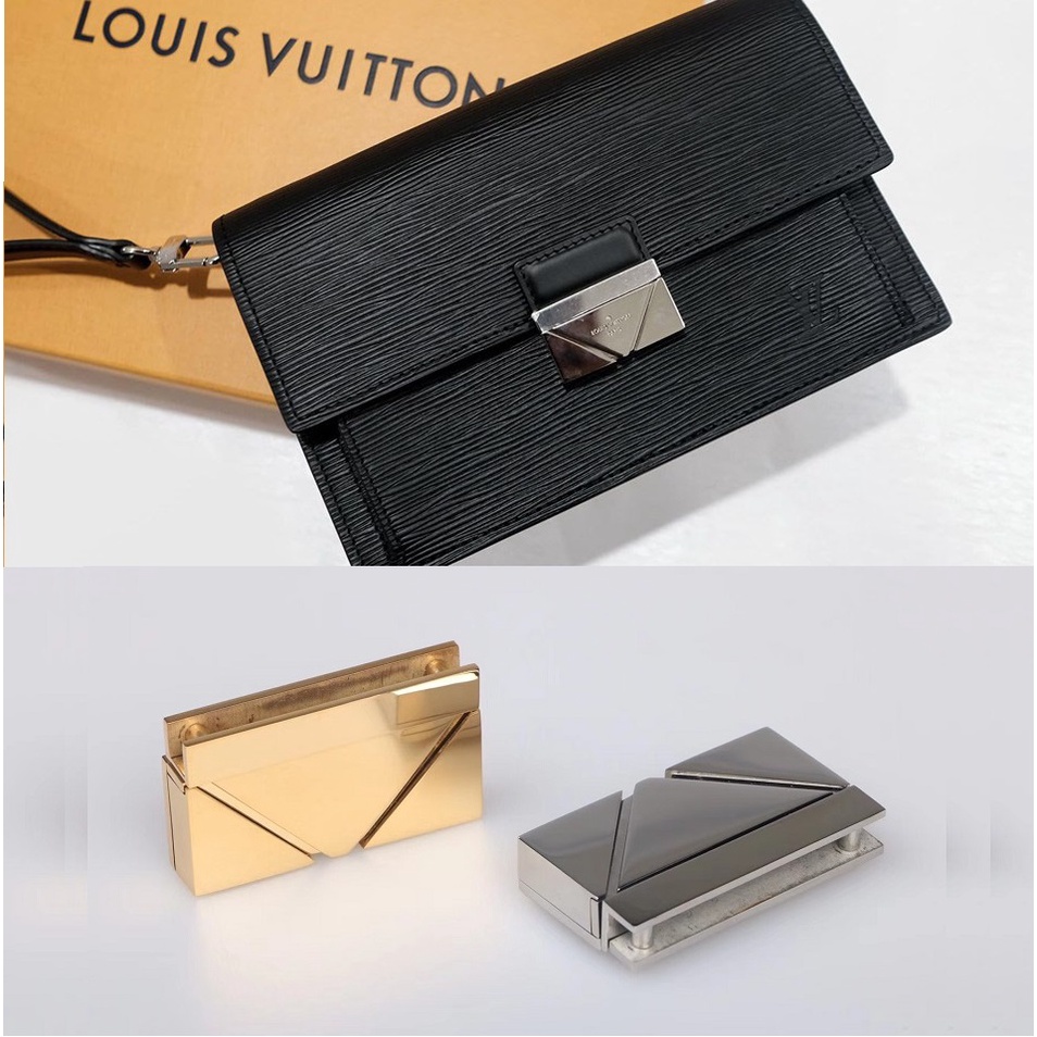 Khoá clutch LV luxury thép không gỉ - phụ kiện làm đồ da túi ví thủ công