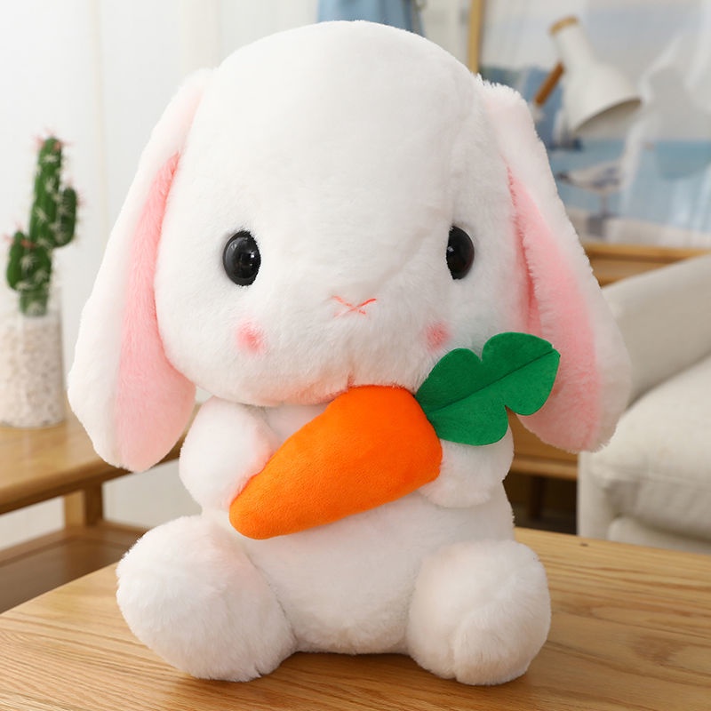 Thỏ Nhồi Bông Tai Dài 22cm Thiết Kế Dễ Thương