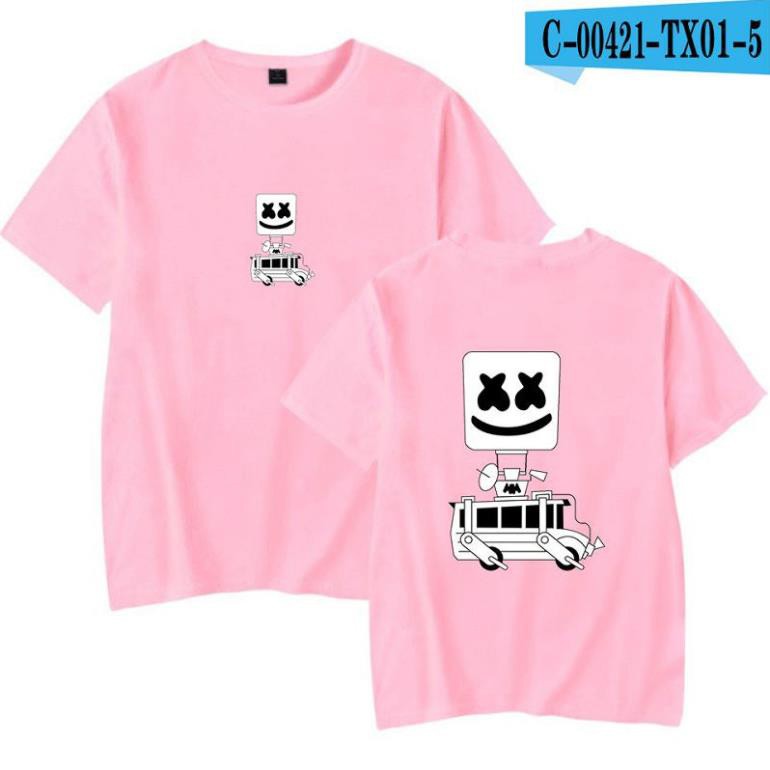 SALE- Áo thun cotton ngắn tay in họa tiết game docom MARSHMELLO Big Size 4XL - HÀNG CHUẢN