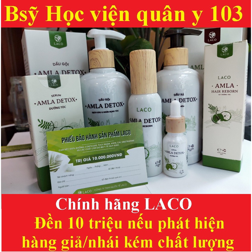 [SALE] Bộ dầu Gội đầu + Xả Laco Organic Amla detox kèm xịt dưỡng tóc serum ngăn rụng tóc và kích thích mọc tóc siêu HOT | BigBuy360 - bigbuy360.vn