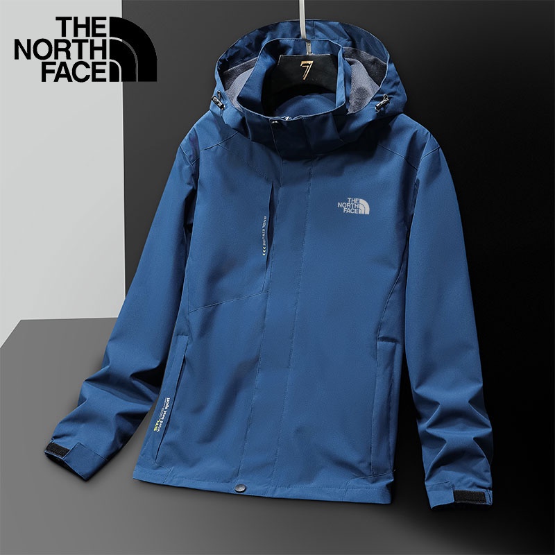 Áo Khoác Gió The North Face 2022 Chống Thấm Nước Có Mũ Trùm Phối Khóa Kéo Cá Tính Cho Nam
