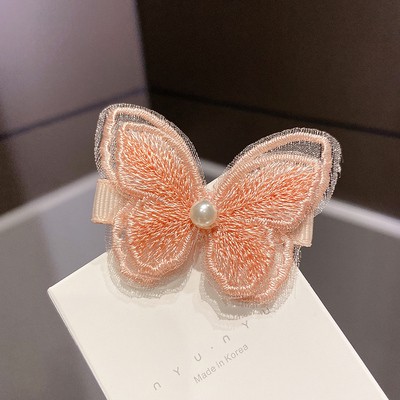 Kẹp tóc thiết kế bươm bướm xinh xắn đính ngọc trai giả thời trang
