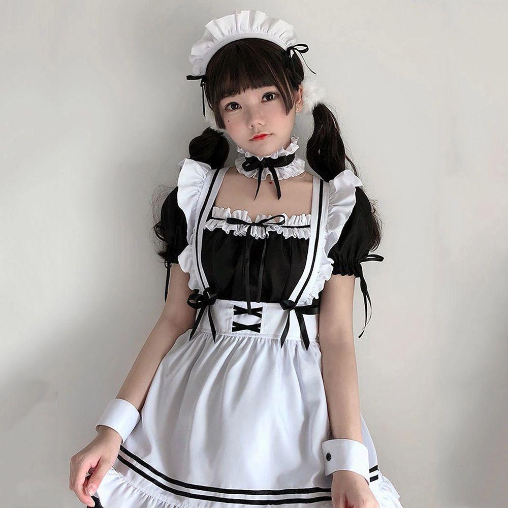 Đồng Phục Hóa Trang Người Hầu Phong Cách Lolita Nhật Bản Dễ Thương Cho Nữ