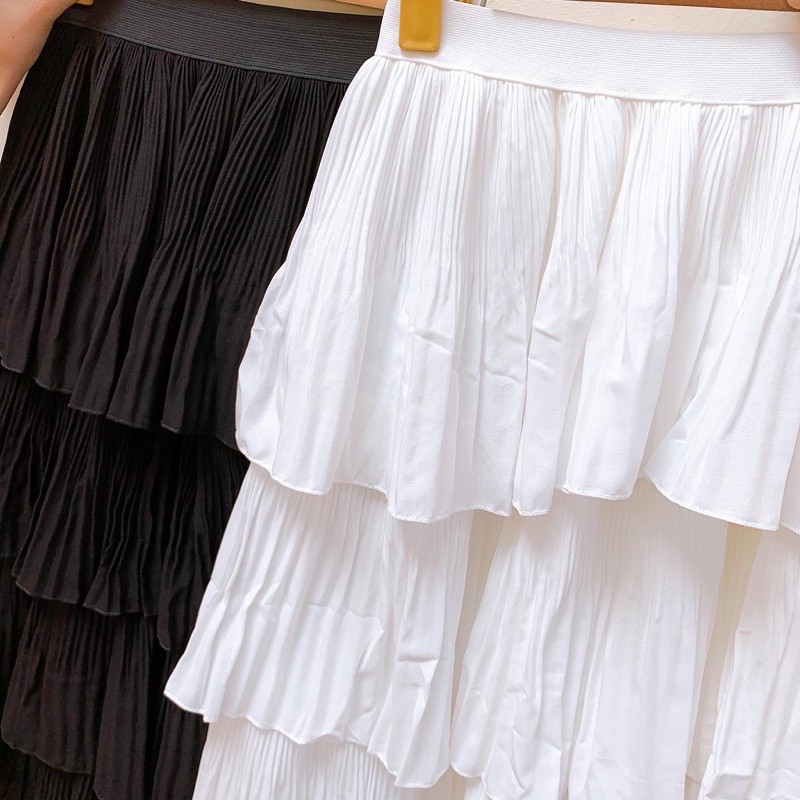 BIGSIZE Chân váy 4 tầng xếp li gọn dáng cá tính 50-80kg | BigBuy360 - bigbuy360.vn