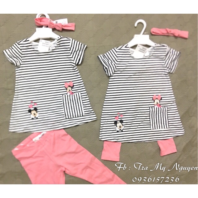 Set 3 chi tiết Mickey Minne Hm kids auth