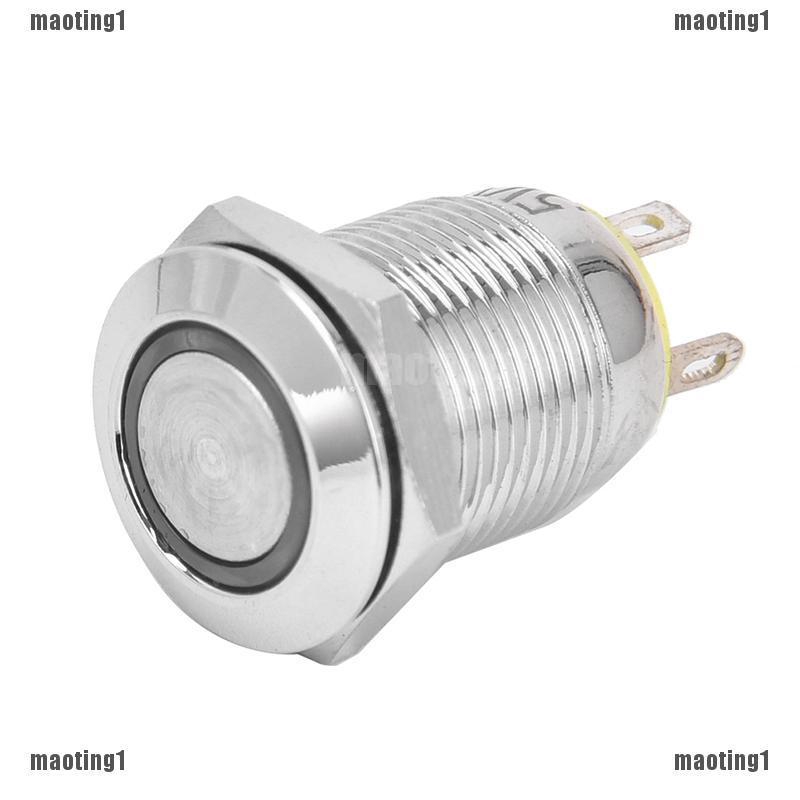 maoting.vnCông tắc nút nhấn có đèn LED 12mm 5V chống nước♥