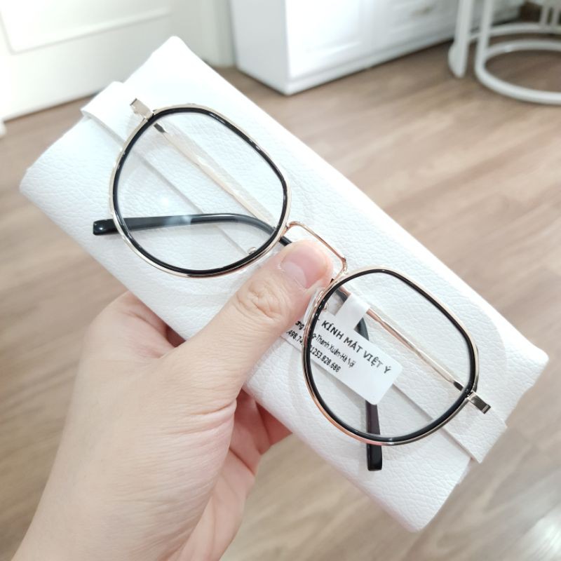 Gọng Kính Ulzzang Kim Loại Đa Giác lắp sẵn tròng 0 độ | BigBuy360 - bigbuy360.vn