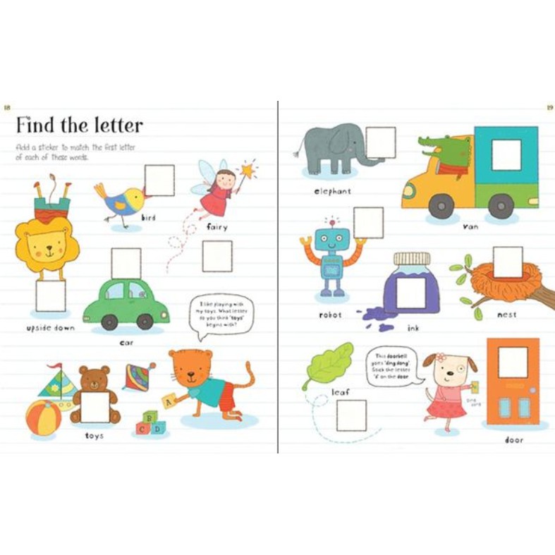 Sách - Anh: Get Ready For School: Alphabet Sticker Book