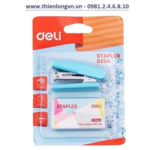 Dập ghim bấm kim số 10 kèm hộp kim Deli - 0254