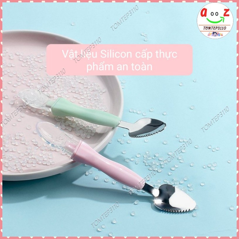 Thìa Nạo Hoa Qủa 2 Đầu Cho Bé Ăn Dặm - Muống Cạo Hoa Qủa Tập Ăn Cho Bé