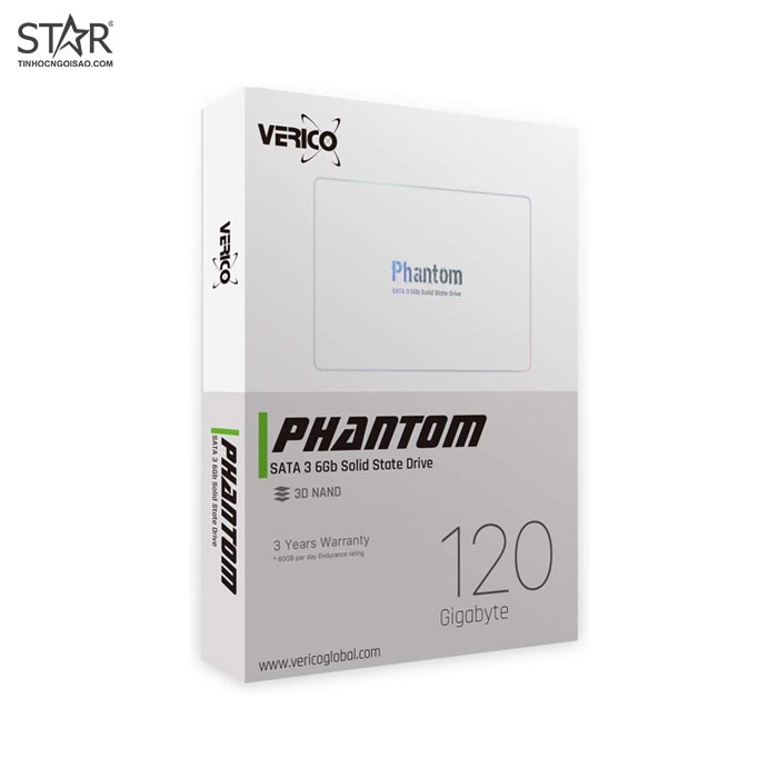 Ổ cứng SSD 120G Verico Phantom Sata III 6Gb/s SLC (1SSOPSSBKI0NN)