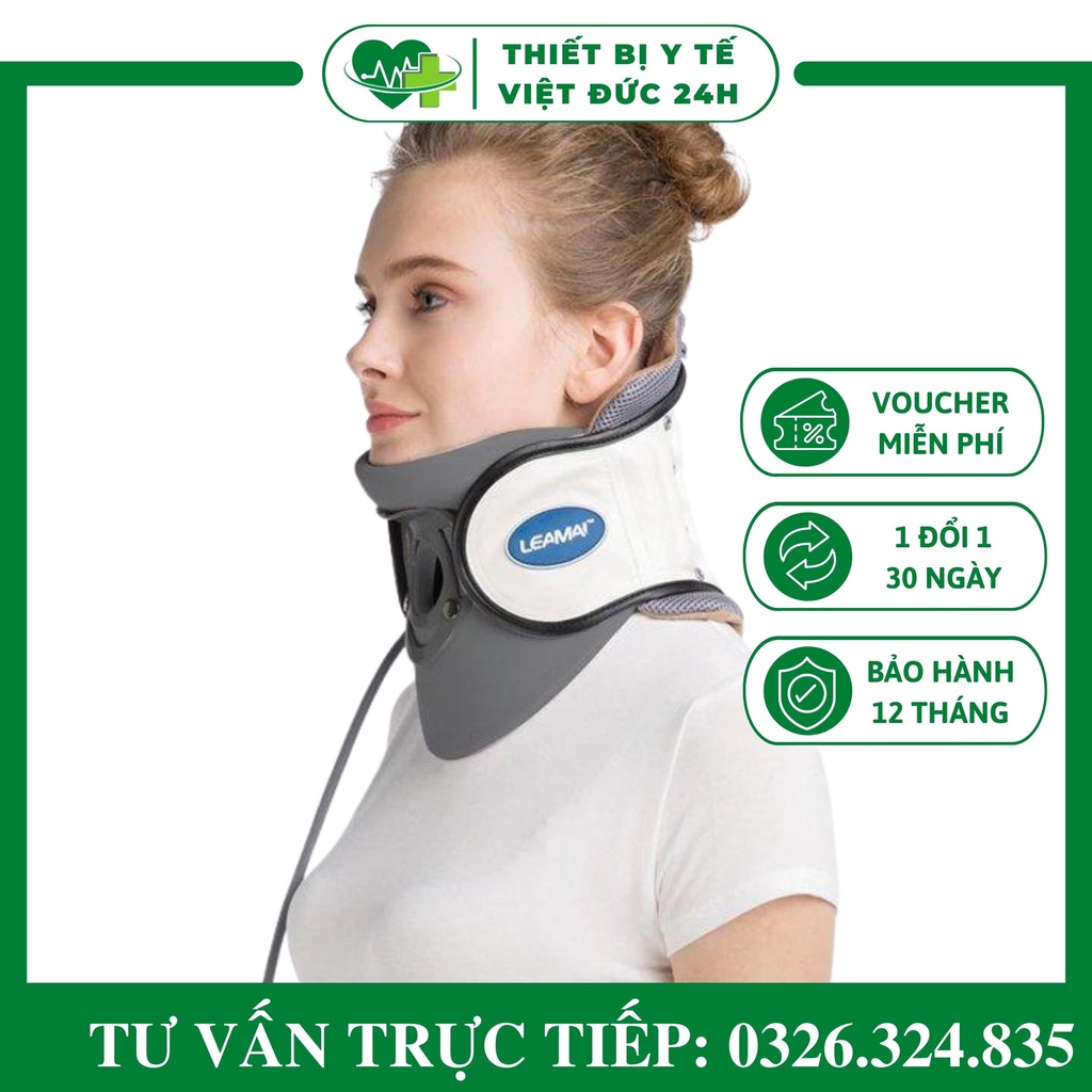 Đai Hơi Kéo Dãn Cột Sống Cổ Nẹp Cổ LEAMAI Giúp Giảm Đau Hỗ Trợ Phục Hồi Chức Năng Của Cổ Sau Chấn thương C02