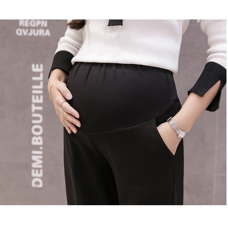 Quần Bầu Xinh Quần Vải Bầu Quần Baggy Bầu Quần Bầu Trẻ Trung Năng Động Q110