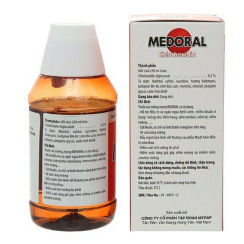 ✅ ( AN PHƯỚC PHARMA) Nước Súc Miệng Medoral Chai 250ml