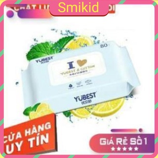 [HOT]Khăn Giấy Ướt YUBEST nội địa Trung 80 tờ Chăm Sóc Toàn Diện Cho Bé Và Gia Đình