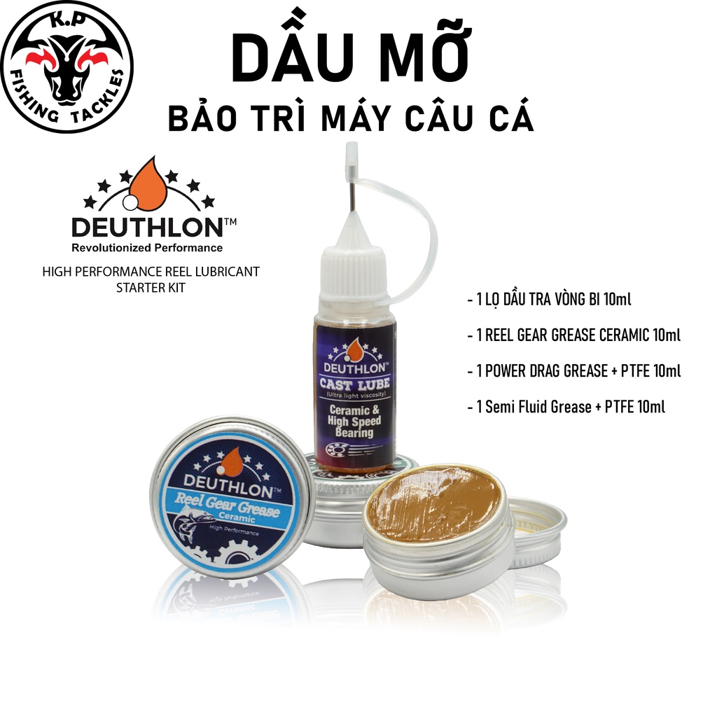 Combo DẦU MỠ BẢO TRÌ MÁY CÂU CÁ DEUTHLON Pack