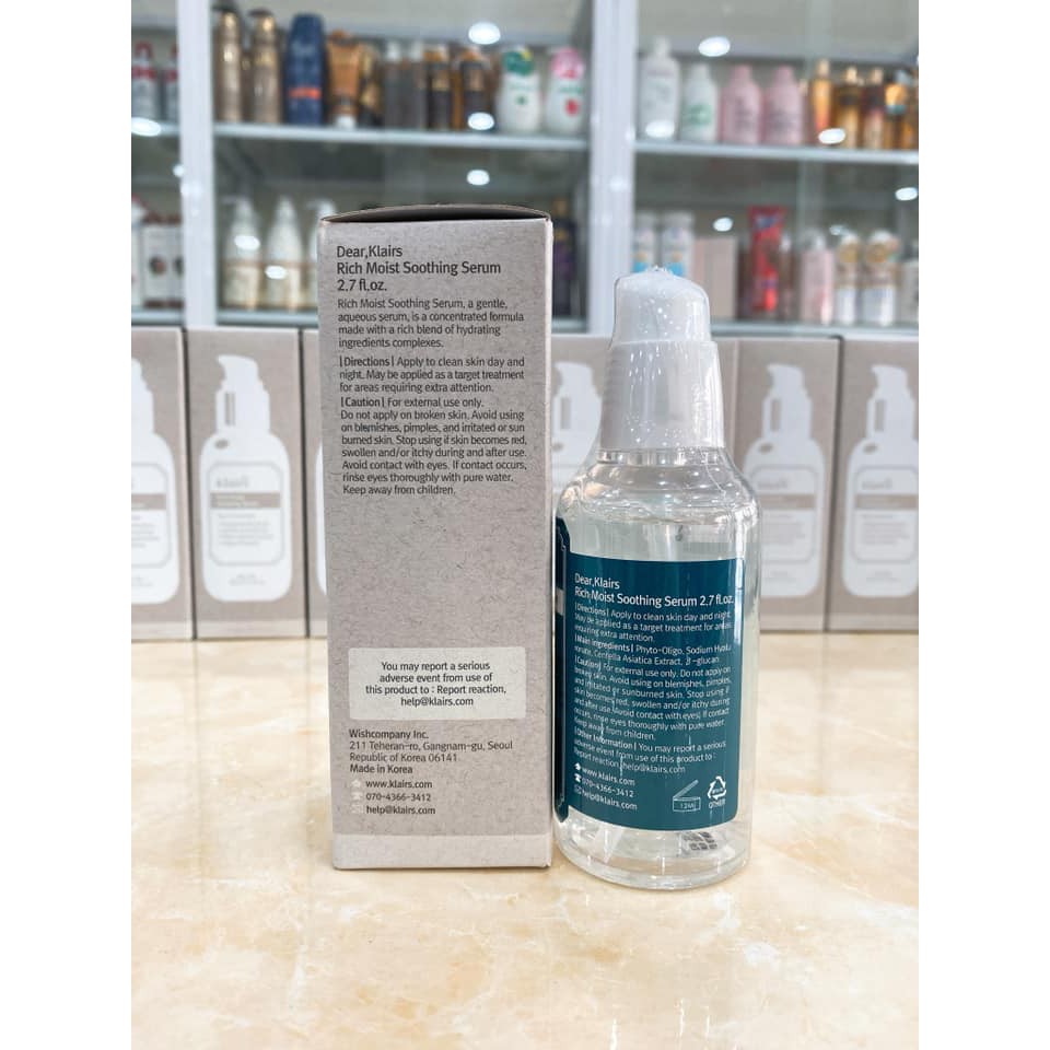 Tinh Chất Dưỡng Ẩm Sâu Klairs Rich Moist Soothing Serum 80ml