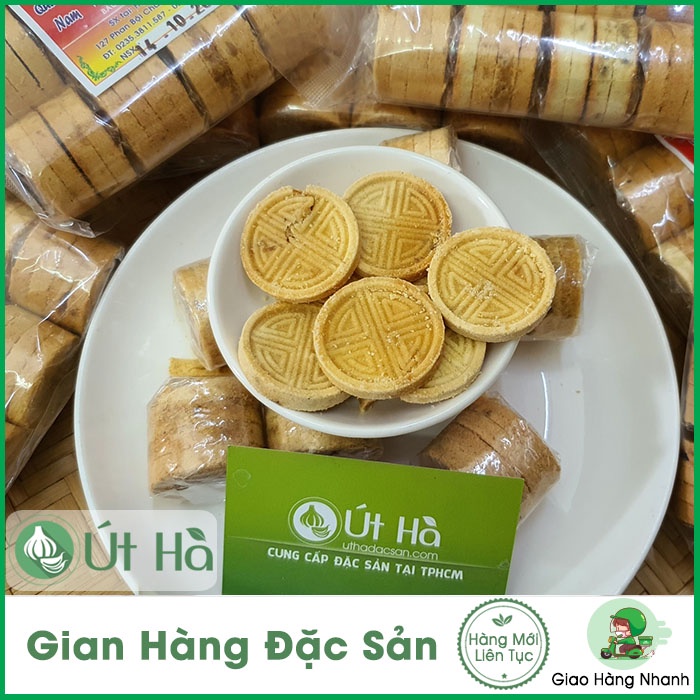 Bánh Đậu Xanh Nhân Thịt Xuân Cơ Bịch 300gr Đặc Sản Hội An Bánh Đậu Xanh Mặn Giòn Ngon - Út Hà Đặc Sản