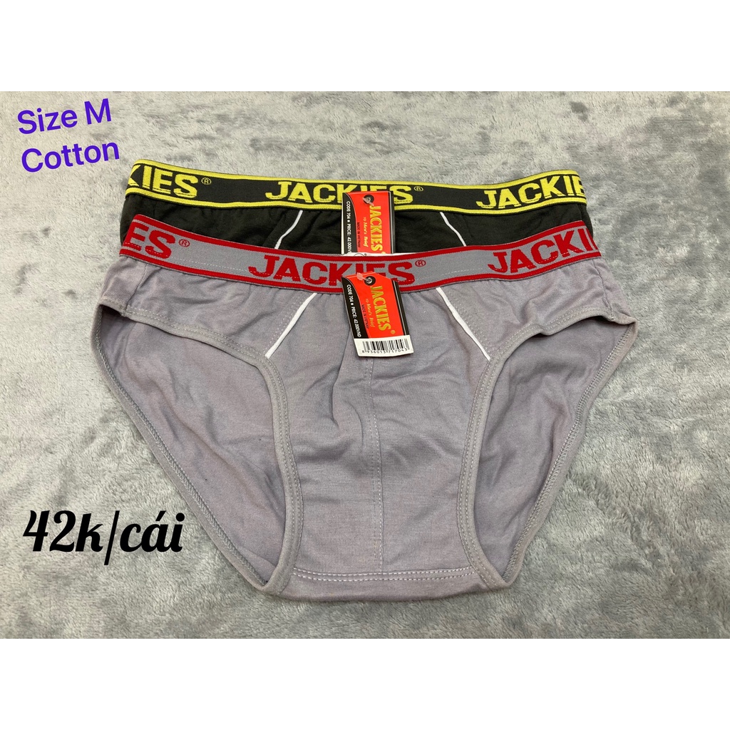 Quần lót Nam tam giác Cotton & thun lạnh JACKIES Size M - Quần sịp Nam cao cấp chính hãng công ty.