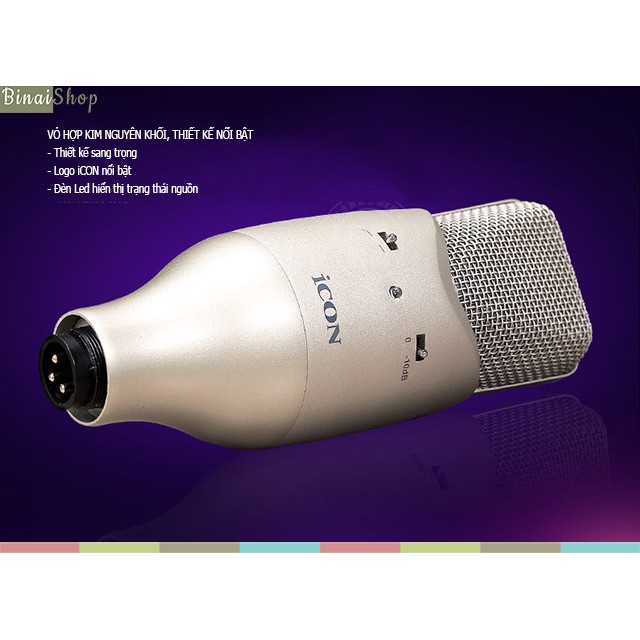 [Mã ELHACE giảm 4% đơn 300K] Microphone phòng thu Icon M2