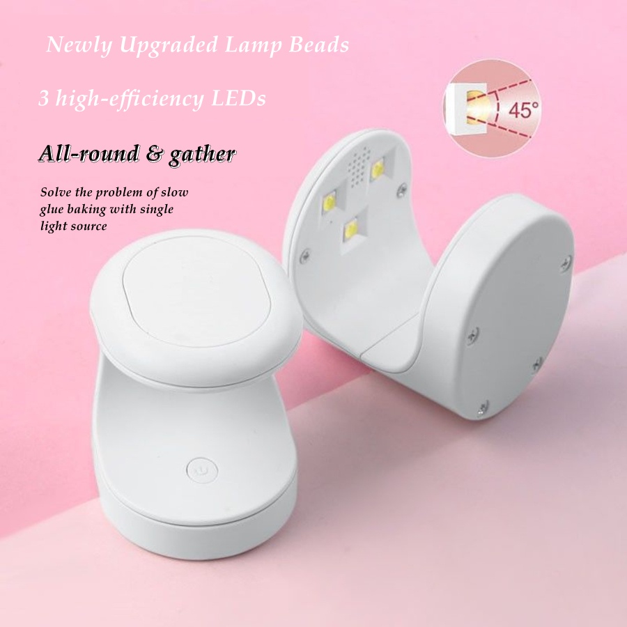 Máy Sấy Khô Sơn Móng Tay Bằng Tia UV Mini Có Đèn Led Tiện Dụng DIY