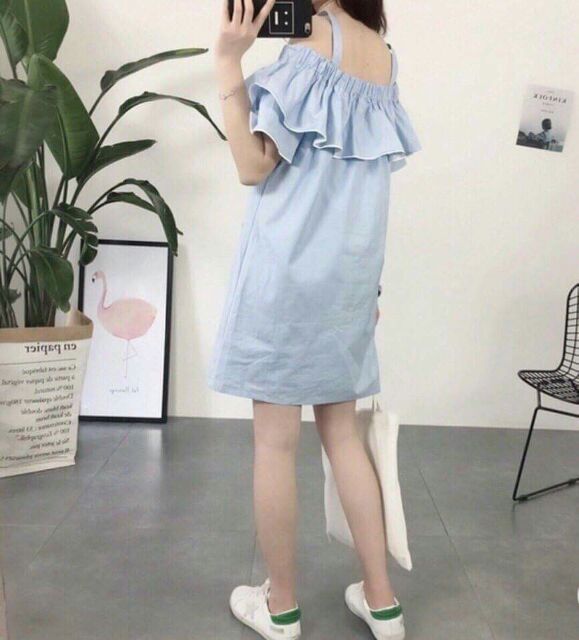 Váy suông bệt vai iu iu