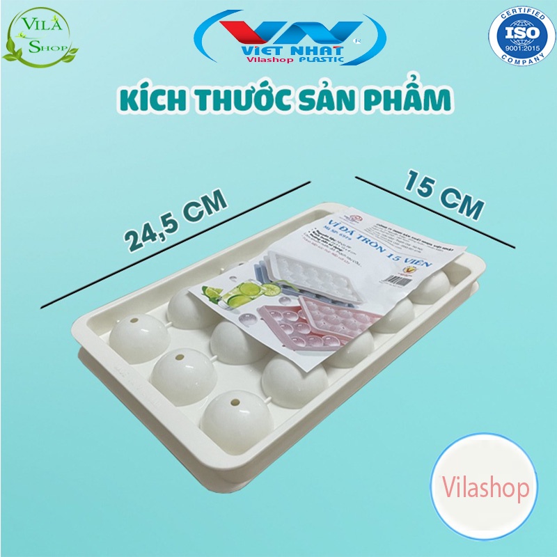 Khay Đá Bi 15 Viên Tròn Làm Rau Câu Hoa Quả Trái Cây, Khay Đá Viên Tròn 33 Viên Chính Hãng Việt Nhật An Toàn Không Mùi