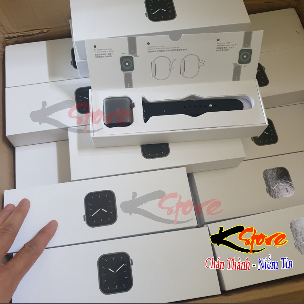 Đồng hồ thông minh HW12 Smartwatch 40mm Seri 6, Thay ảnh nền, Nghe gọi, Núm Xoay, Tiếng Việt, Chống nước IP67