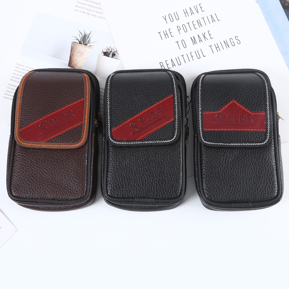 Túi Da Pu Đeo Hông Đựng Điện Thoại 7 Inch Đa Năng