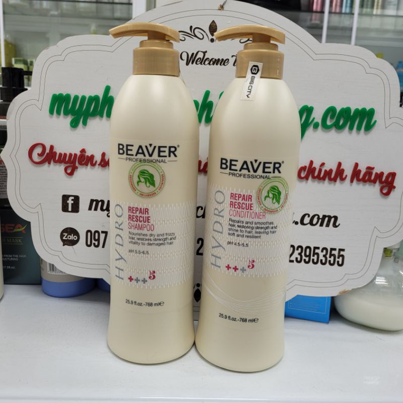 DẦU GỘI XẢ TÁI TẠO REPAIR RESCUE +++5 BEAVER 768ML