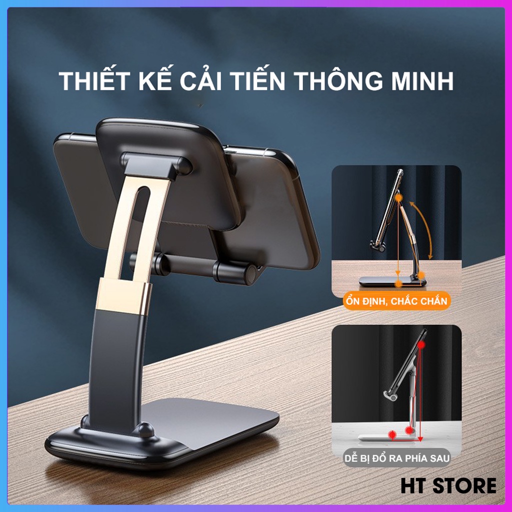 Giá đỡ Điện Thoại, Ipad, Máy Tính Bảng cao cấp, dễ dàng gấp gọn tùy chỉnh độ cao theo yêu cầu, Giá đỡ xoay các góc