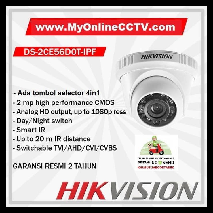 Camera An Ninh Ds-2Ce56D0T-Ipf Hikvision Ds-2Ce56Dot-Ipf 4 Trong 1 - Ds-2Ce56D0T-Ipf