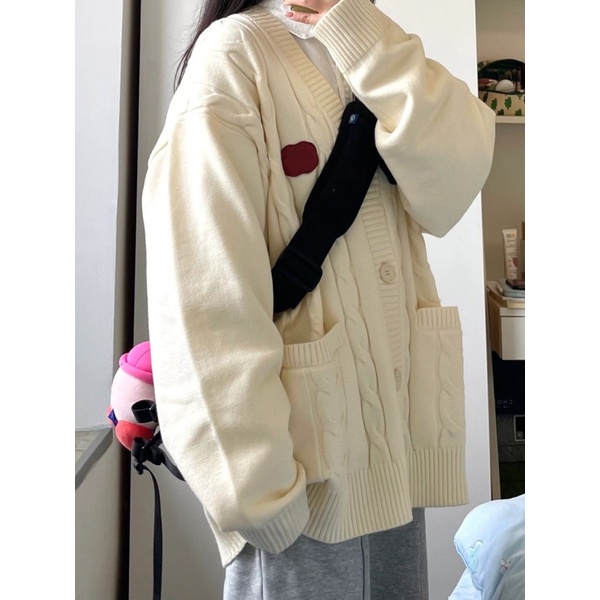 Áo khoác cardigan trơn bazic, áo khoác len cho mùa thu đông