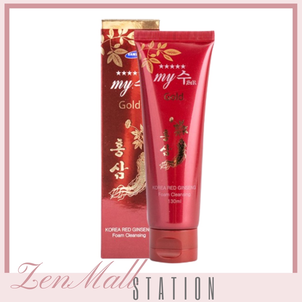 Sữa rửa mặt My Gold Korea Red Ginseng Foam Cleansing Chiết Xuất Sâm Đỏ Hà Quốc 130ml