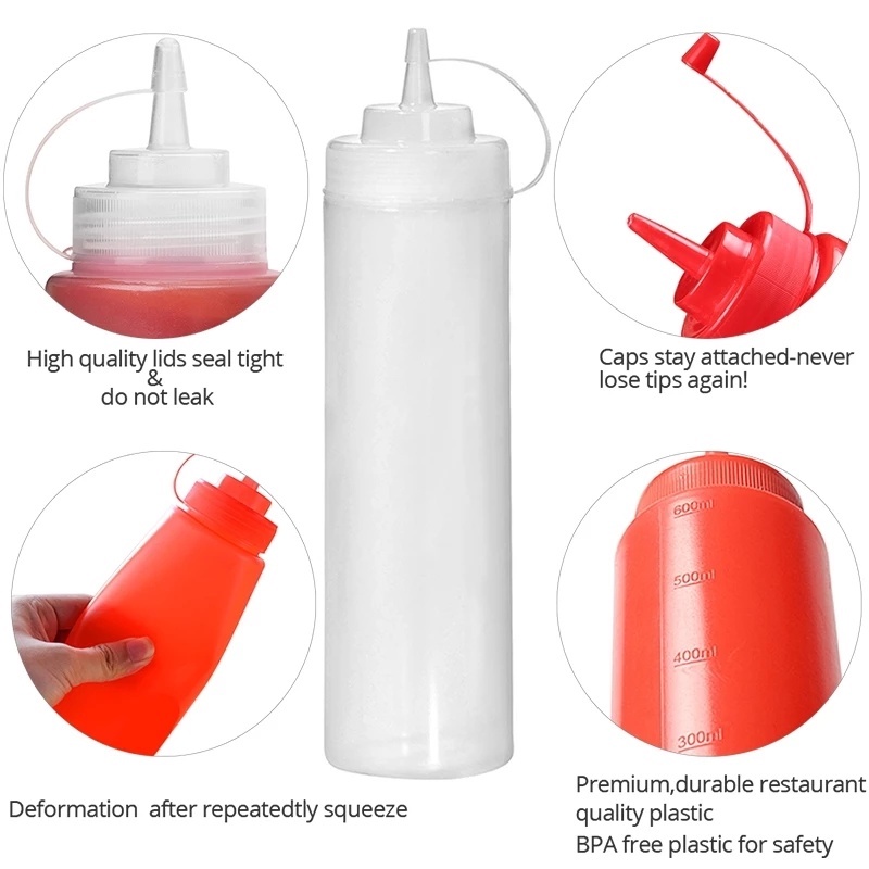 Bình Đựng Dầu Ô Liu Dạng Bóp 240/480ML Kèm Nắp Vặn Tiện Dụng