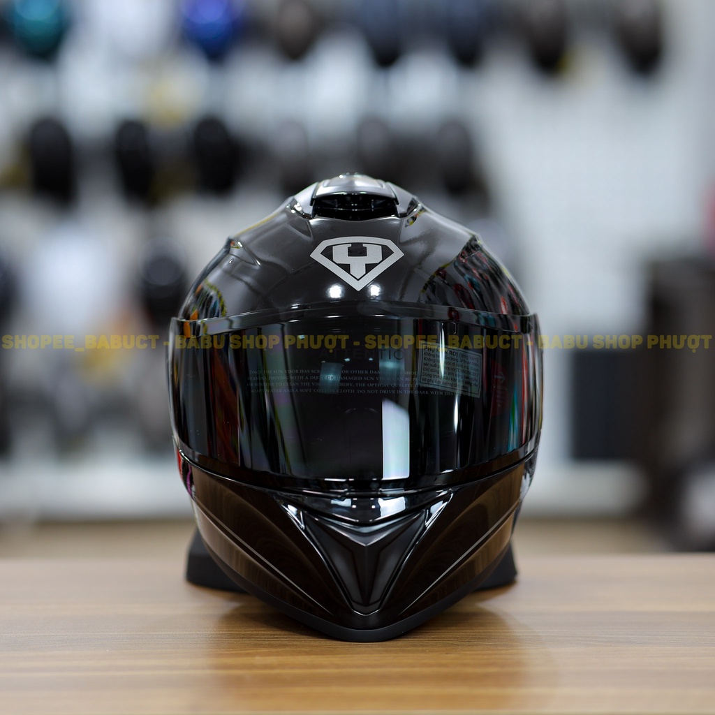 Combo Nón Fullface 2 Kính Yohe 981 Kèm Kính Đen Và Đuôi Gió Pista GPRR