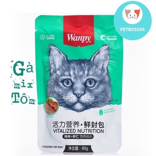 PATE WANPY 80G CHO MÈO, ĐA DẠNG HƯƠNG VỊ CHO MÈO MỌI LỨA TUỔI