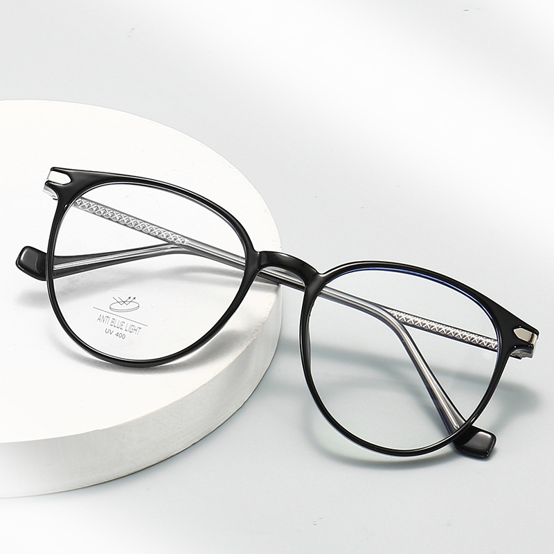 Kính mát gọng tròn CHARMRAY TR90 nhiều màu sắc chống bức xạ cho thời trang nam và nữ