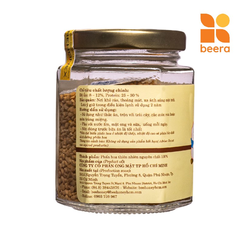 Phấn hoa Beehoney Beera cải thiện bệnh cao huyết áp (100g)