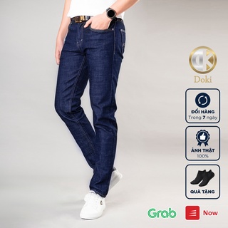 Quần Jean Nam Cao Cấp Màu Tím Than XT-01, Quần bò nam dáng đứng ôm nhẹ, chất vải co giãn mềm mịn - Doki