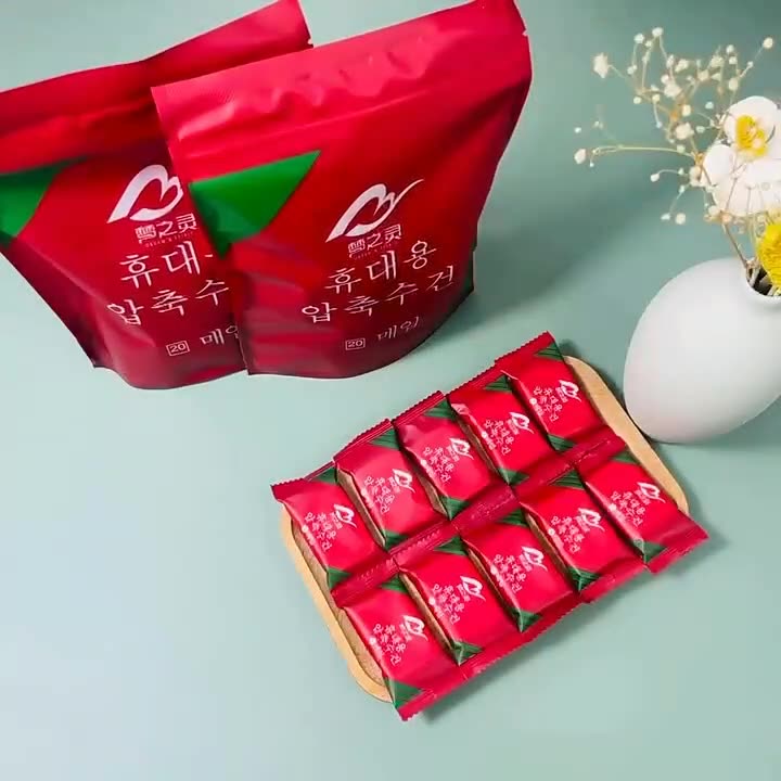 Gói 20 Viên Khăn Nén Dạng Viên Kẹo  - Kích Thước 20x20 Cm và 24x30 Cm